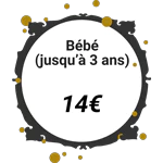 Tarif bébé jusqu'à 3 ans