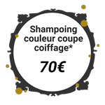 Tarif shampoing couleur coupe coiffage femme